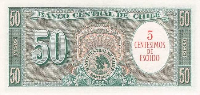 5 Centesimos de Escudos Chile p126a-2 1960